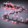 Новогодняя светодиодная гирлянда LUCA LIGHTING, ягодки, красный свет, 8 функций, 800 ламп, 1600 см 84426